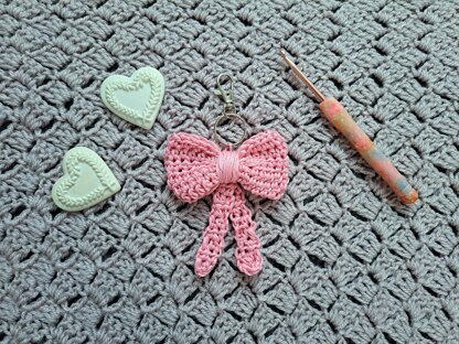 Crochet Coquette Bow Charm Pattern