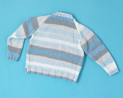 Poppet Jumper - Free Knitting Pattern For Babies in Paintbox Yarns Baby DK Prints by Paintbox Yarns