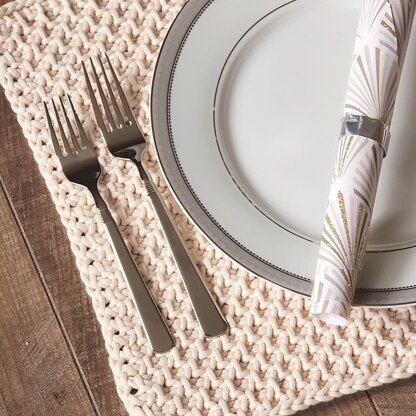 Tunisian Honeycomb Placemat