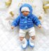 Knitting Pattern 10" Dolls clothes, Hooded Cardigan, Shorts, Hat and Boots