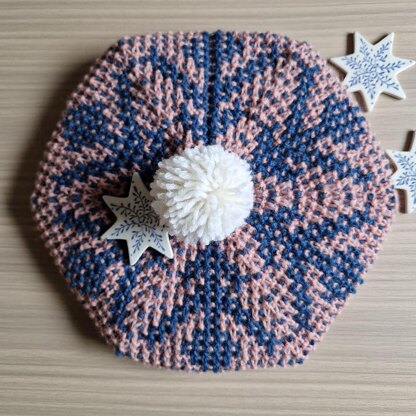 Mosaic Snowflake Beret
