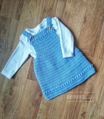 Isla Pinafore Dress Crochet pattern by BabyCrochetDesigns