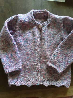 Lace border cardi