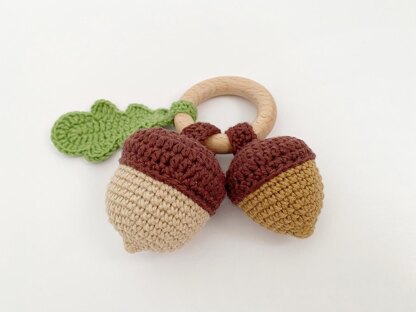 Acorn amigurumi pattern Crochet baby rattle pattern