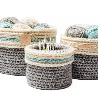 Baskets with fold over