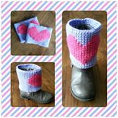 Boot Cuffs - (Graphed) - Heart