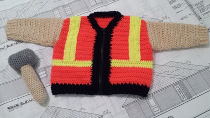 Construction baby sweater
