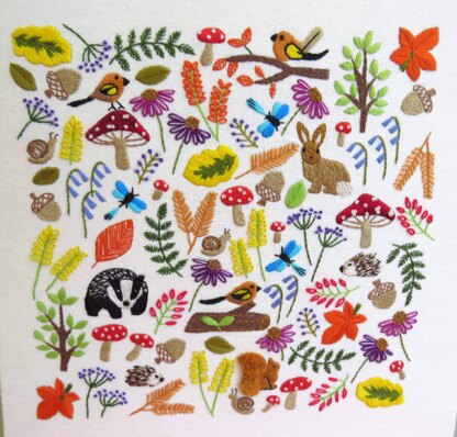 Stitchdoodles A Walk in the Woods Hand Embroidery Pattern