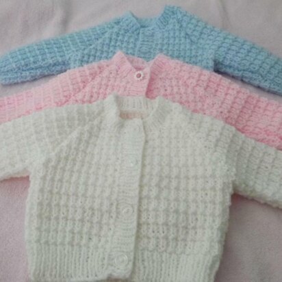 Ridge Pattern Baby Cardigan