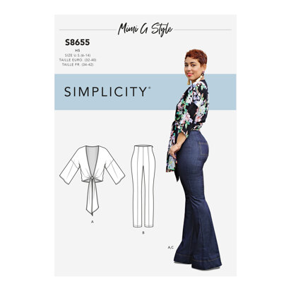 Simplicity 8655 Mimi G High Waisted Trousers and Tie Top - Sewing Pattern