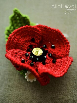 Garden Party. POPPY Pin Headband