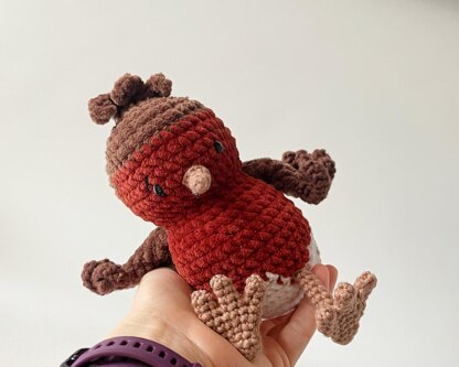 Rory, the crochet plush robin