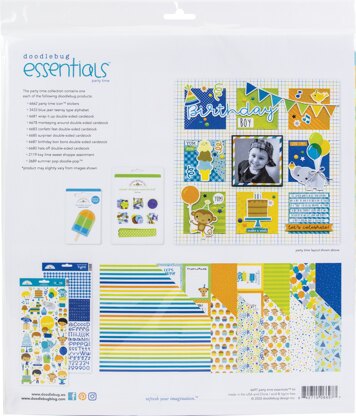 Doodlebug Essentials Page Kit 12"X12" - Party Time