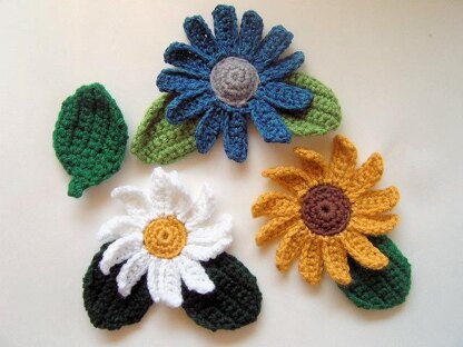 Daisy & Zinnia Magnet/Applique