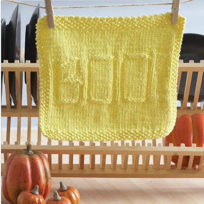 Boo Dishcloth in Lily Sugar 'n Cream Solids