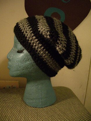 Striped Slouchy Beanie