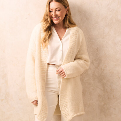 Seal Cardigan  in Rowan Brushed Fleece - Downloadable PDF