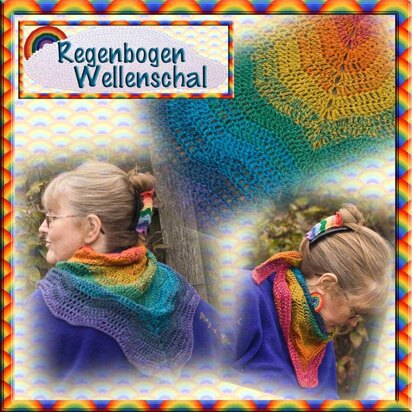 Regenbogen Wellenschal