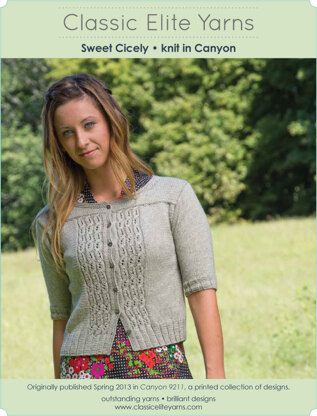 Sweet Cicely Cardigan in Classic Elite Yarns MountainTop Canyon - Downloadable PDF