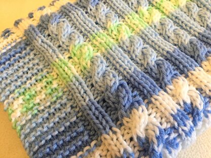 Aran Cable Baby Blanket