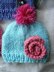 575 UNISEX KNITTED BEANIE HAT, and flower