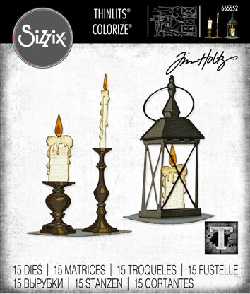 Sizzix Thinlits Die Set - Candlelight, Colorize by Tim Holtz