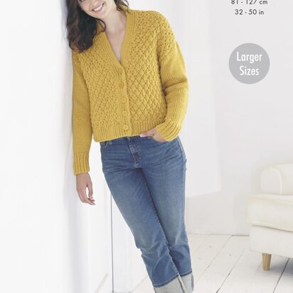 Cardigans Knitted in King Cole Ultra-Soft Chunky - 5690 - Downloadable PDF