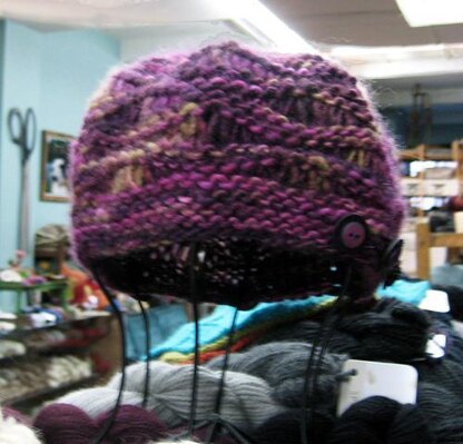 Drop Stitch Hat with Button-On Ear Flaps