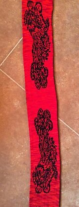 Fuu Dog/Snow Lion Scarf Pattern