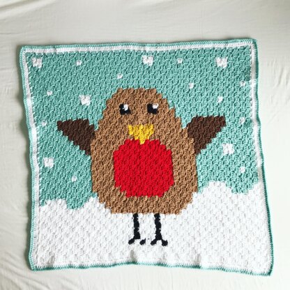 Christmas Robin Baby Blanket