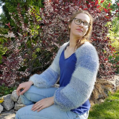 Blueberry Puff Shrug Knitting Pattern