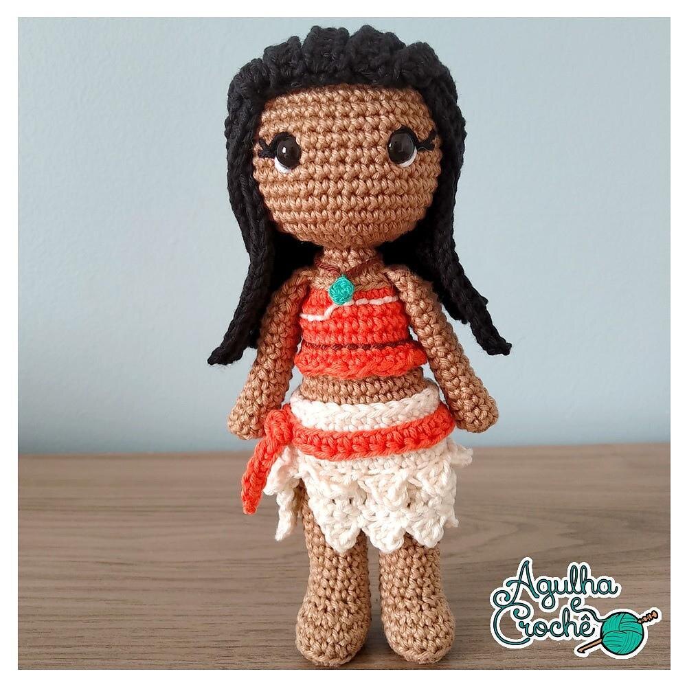 Moana Amigurumi Em Crochê