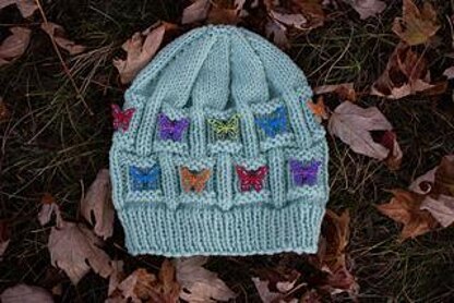 Boxed Buttons Hats - Worsted & Bulky