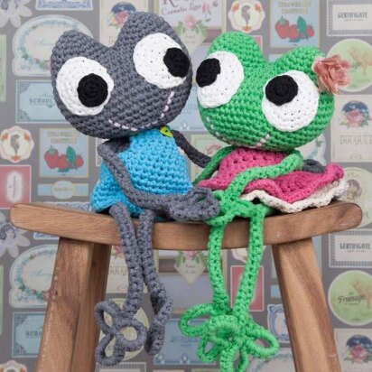 Frosch Spielzeug aus Hoooked RibbonXL