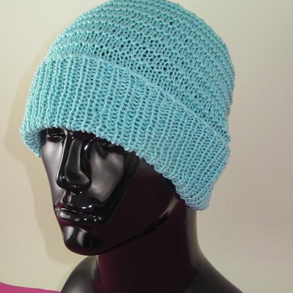 Simple Stripey Spring Beanie Hat