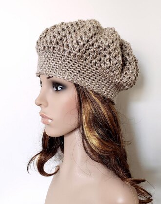 Puff Stitch Tam and Brimmed Hat