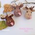 Moose keychain crochet pattern, Amigurumi tiny elk charm crochet, Moose ornament, Christmas keepsake, cute moose handmade gift