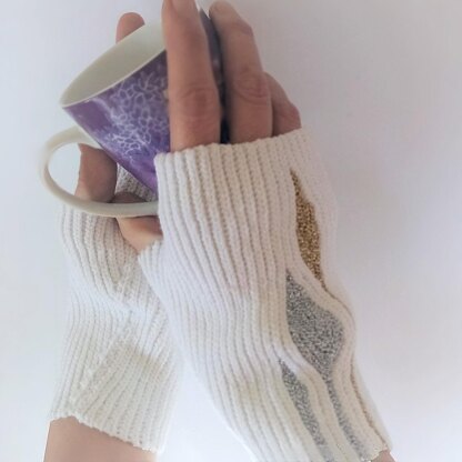 Fingerless gloves Ice Leaves