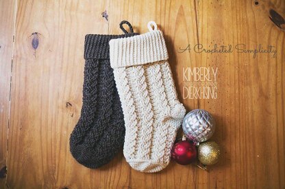 Braided Cables Christmas Stocking