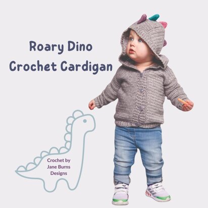 Roary Dino Hooded Cardigan