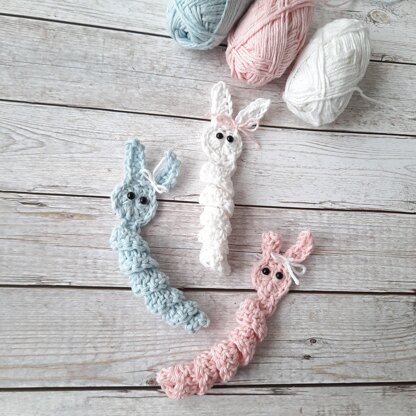 Easy Bunny Worry Worm Crochet Pattern