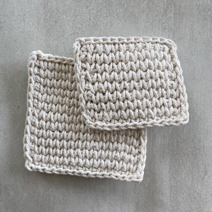 Knit Stitch Coaster / Pot Holder