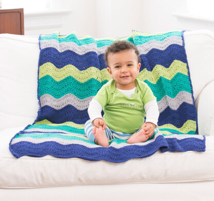 Rock Your Baby Blanket in Red Heart Creme de la Creme - LW4855 - Downloadable PDF