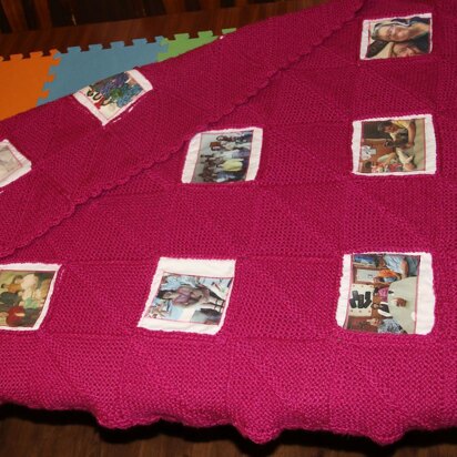 Mitered Square Photo Blanket