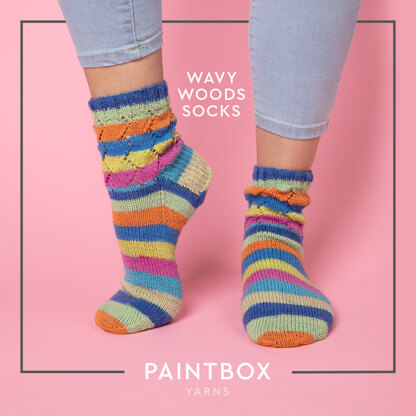 Wavy Woods Socks - Free Knitting Pattern in Paintbox Yarns Socks