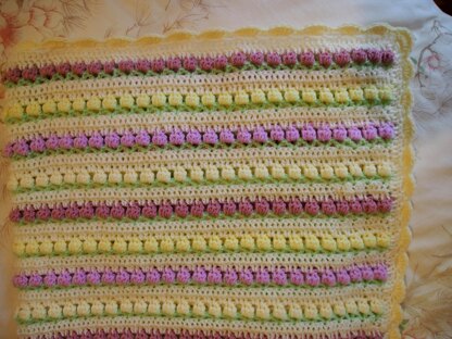 Flowers in a Row Baby Blanket
