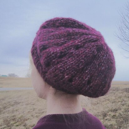 Sparkly Slouch Hat - knitting pattern