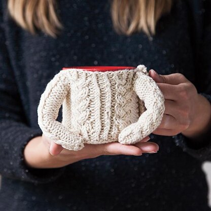 Cable Sweater for Coffee Mug