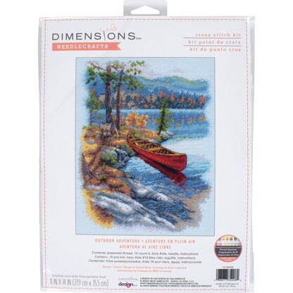 Dimensions Outdoor Adventure Counted Cross Stitch Kit - 11in x 14in