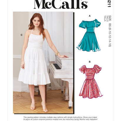McCall's Misses' & Women's Dresses M8211 - Sewing Pattern